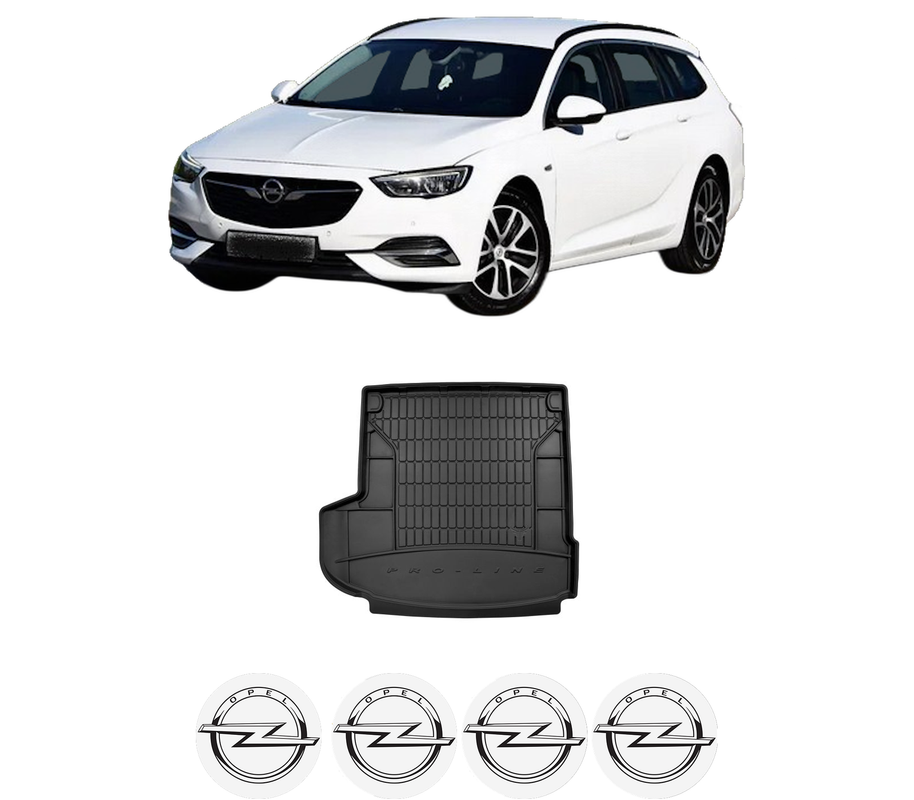 Tavita Portbagaj OPEL INSIGNIA B Sports Tourer (Z18) din 2017-2020, Protectie Portbagaj Auto, 4x Stickere auto cu OPEL