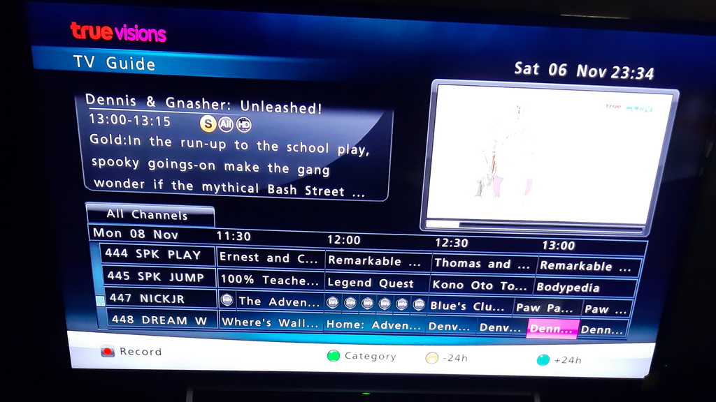 Three random airings all showing the description: 'In the run-up to the school play, spooky goings-on make the gang wonder if the mythical Bash Street Bogeyman might be real' (for the episode 'The Bash Street Bogeyman', first episode of the 2021 season)