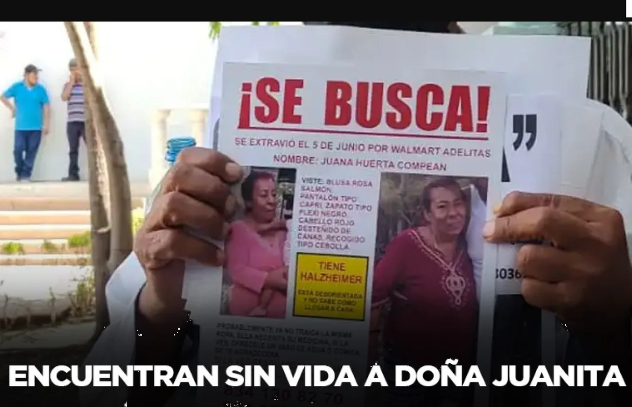 Localizan sin vida a Doña Juanita, su esposo la buscó por 8 meses