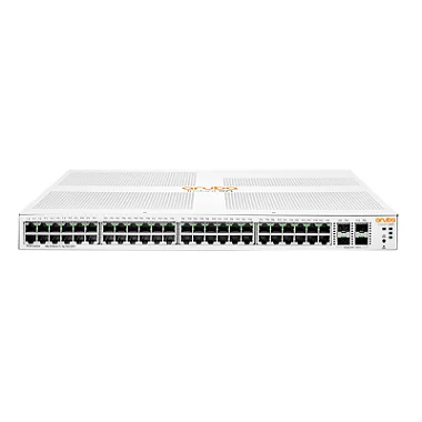 Vista frontal do Switch HP Aruba Instant On 1930 48G 4SFP+ (JL685A) com todas as portas Gigabit e SFP+ visíveis.