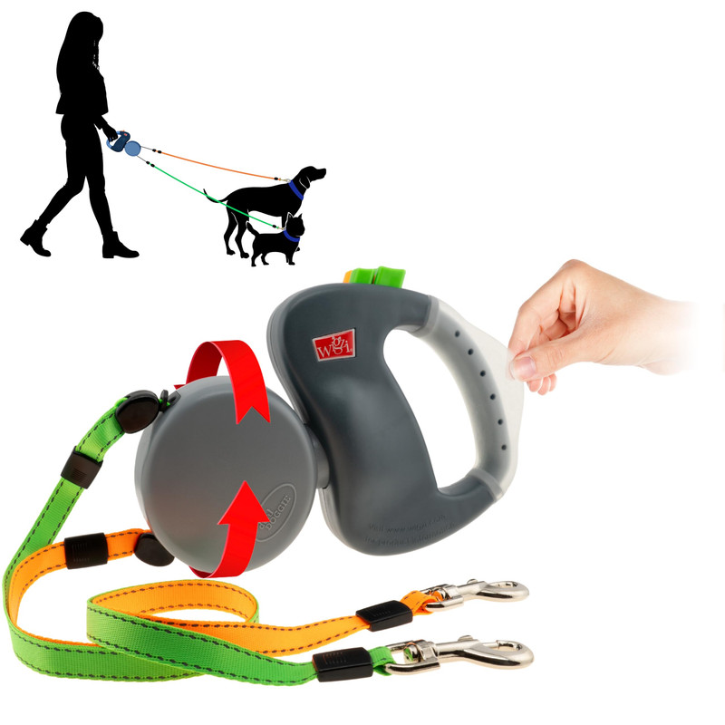 Wigzi 2 Dog Retractable Leash 10 FT Each
