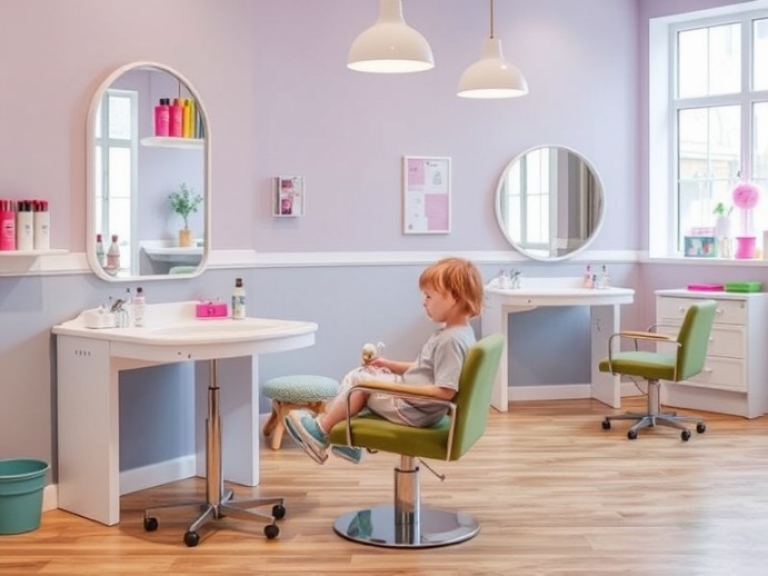 How can a kid-friendly hair salon be operated