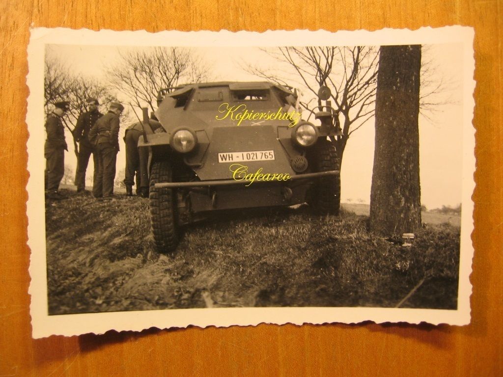 1943 altes Foto Wehrmacht Leichter Panzerspähwag