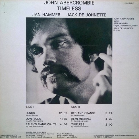 John Abercrombie, Jan Hammer, Jack De Johnette - Timeless (1975) [Vinyl Rip 1/5.64] DSD | DSF + MP3
