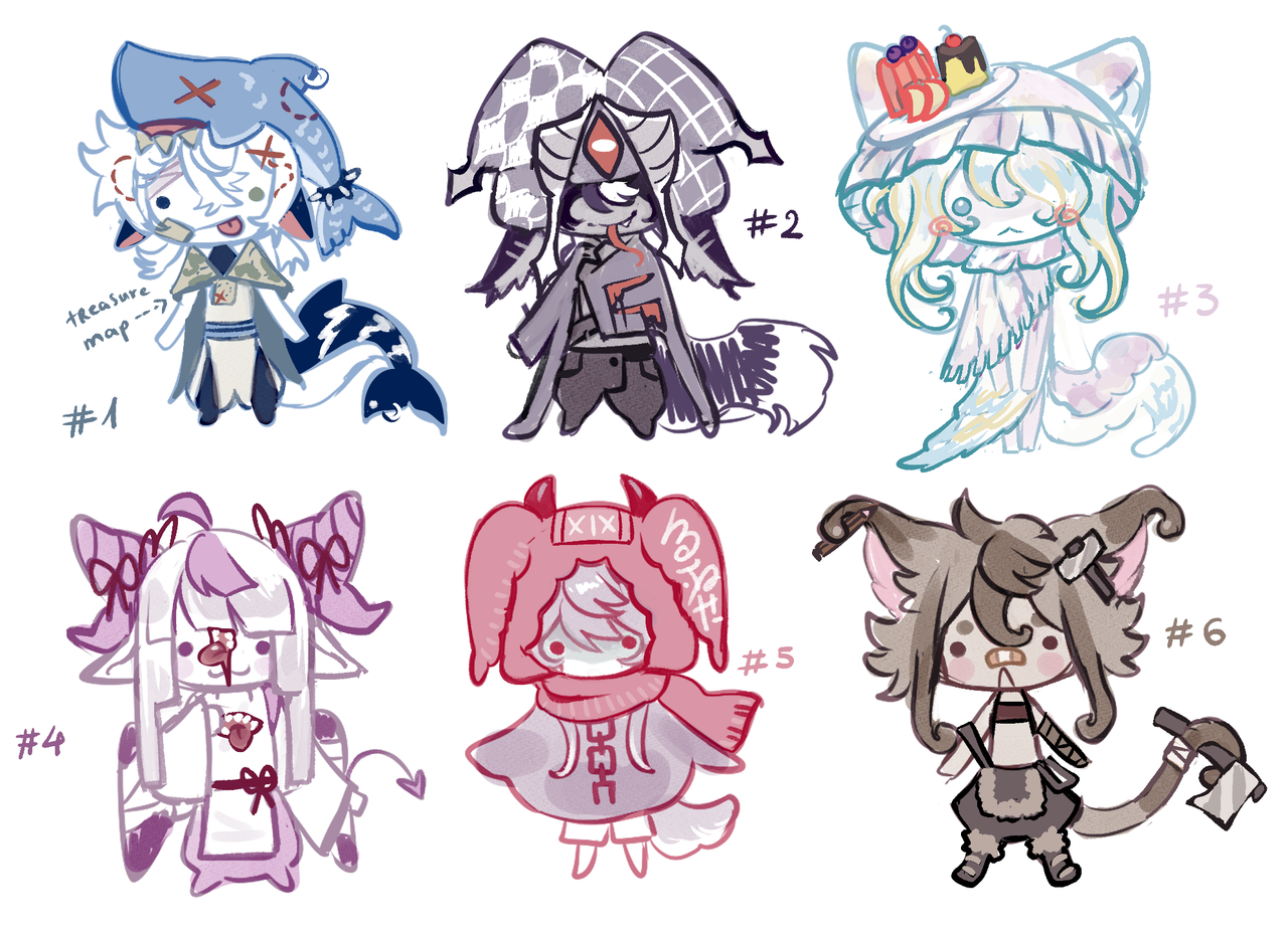 $5 chibs batch (0/6) CLOSED on Toyhouse