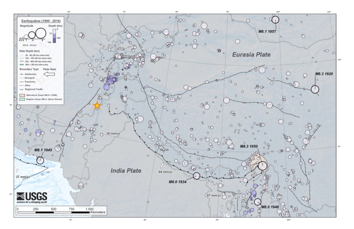 terremoto confine afghanistan pakistan violento sisma m61
