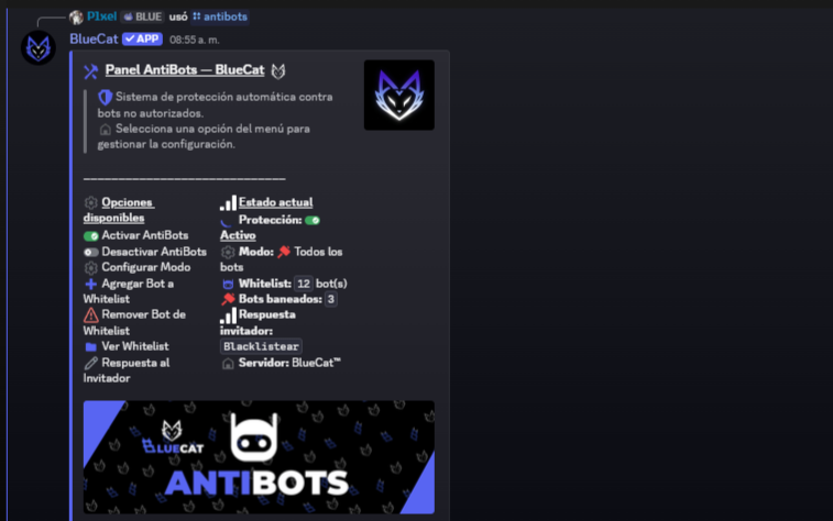 Panel Sistema Antibots