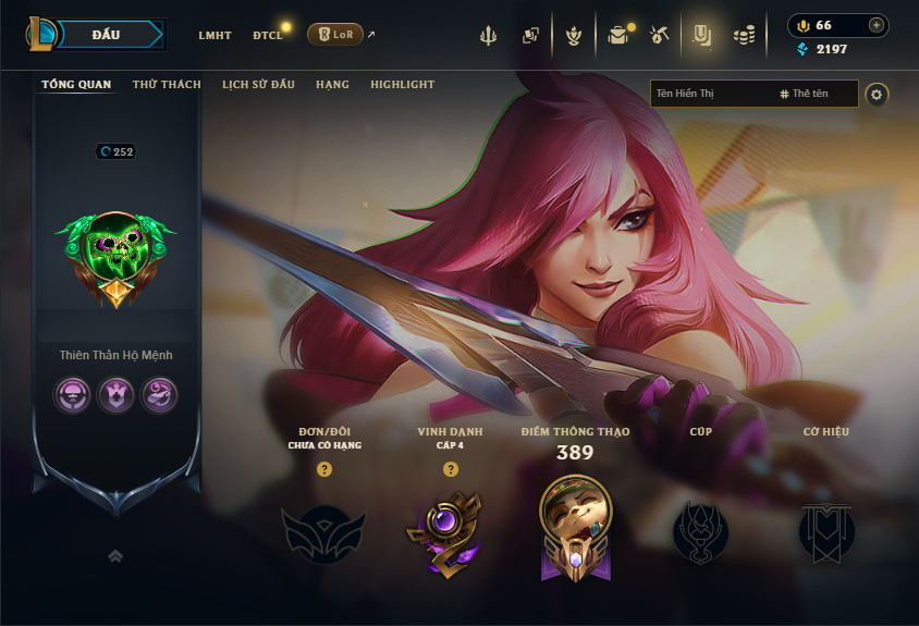 Acc LMHT # - Không Khung