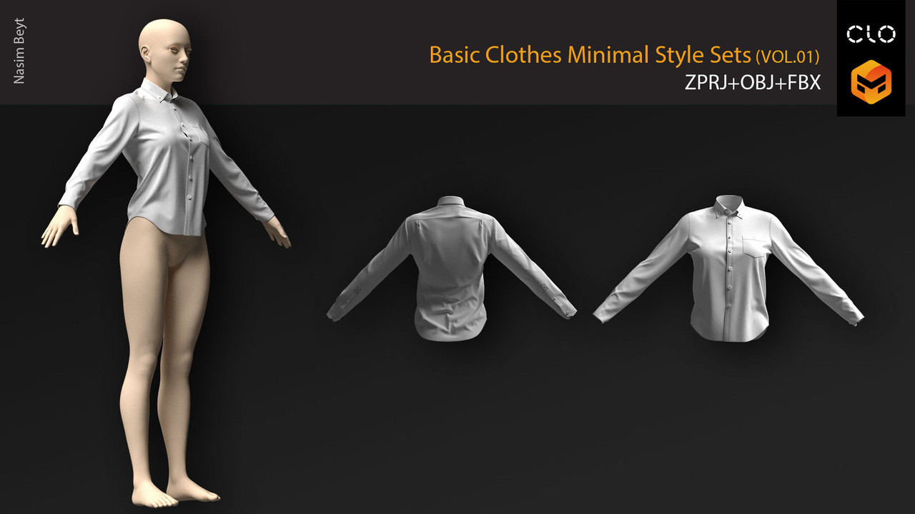 FORMAL BLOUSE - Marvelous & Clo3d / FBX / OBJ