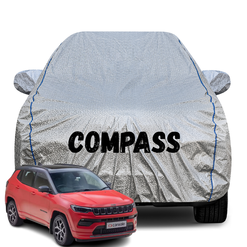 Compass Silver Car Cover