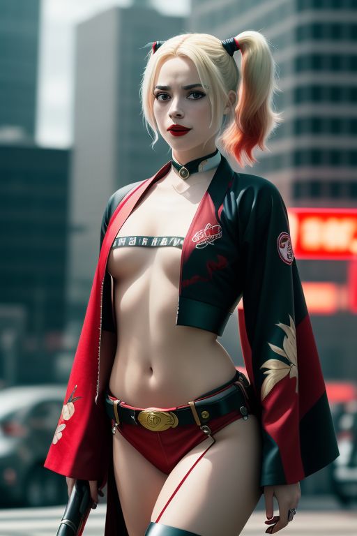 Harley-Quinn-wearing-a-kimono-4