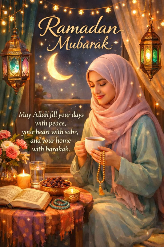 Ramadan Mubarak Cozy Blessings Barakah