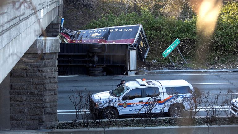 fatal box truck crash on Long Island Expressway