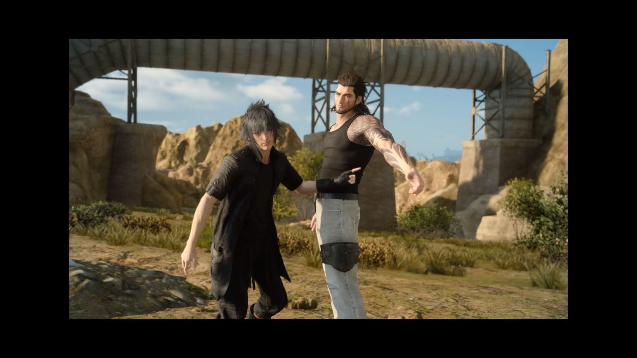 noct & gladio doing whatever this is