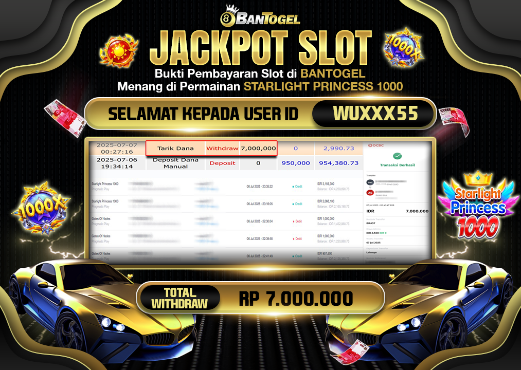 BUKTI JACKPOT LUNAS BANTOGEL