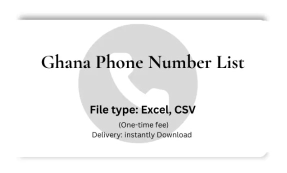Ghana Phone Number List 5 Million Cell Numbers