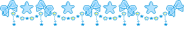 garland of blue stars and bows