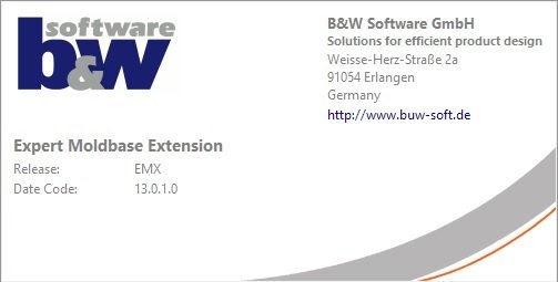 BUW EMX (Expert Moldbase Extentions) 13.0.1.0 for Creo 7.0 Multilingual BUW EMX (Expert Moldbase Extentions) 13.0.1.0 for Creo 7.0 Multilingual