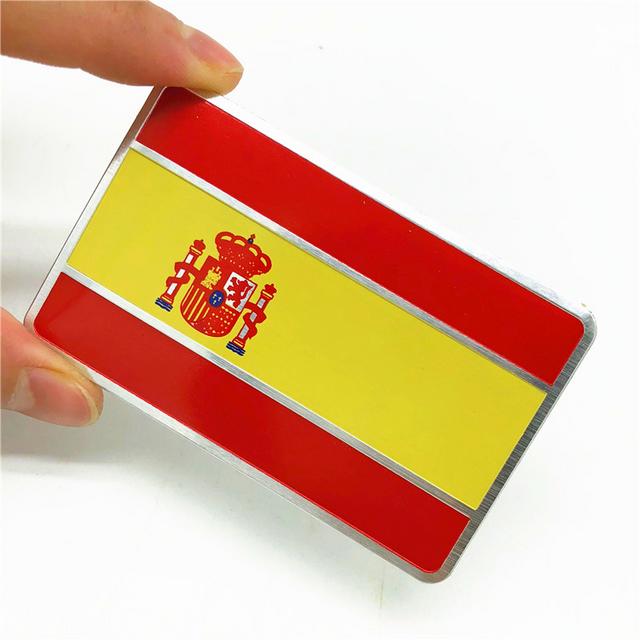 Spain-Flag-Bandage-Aluminum-Sticker-Motorcycle-Decals