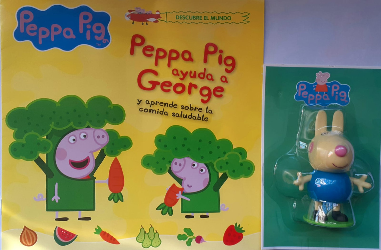 PEPPA PIG AYUDA A GEORGE Y APRENDE SOBRE COMIDA SALUDABLE+MUÑECO
