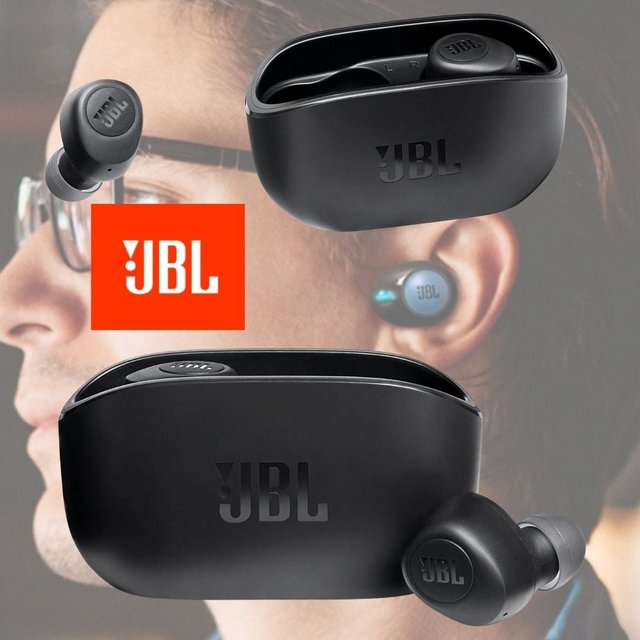 Fone de Ouvido Bluetooth JBL Wave 100TWS Intra-Auricular – JBLW100TWSBLK