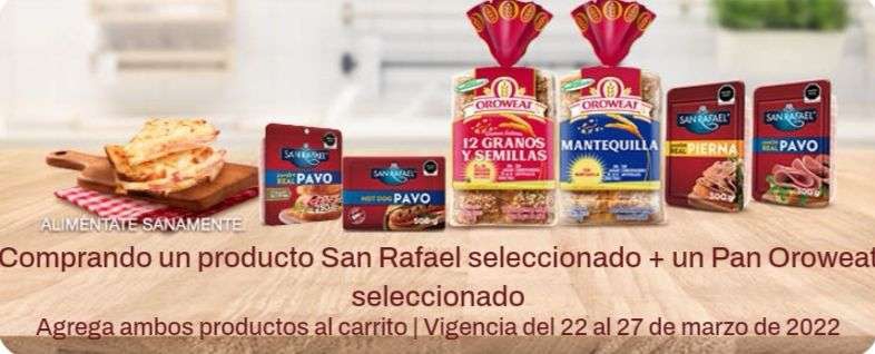 Chedraui: Envío gratis de tu súper en la compra de un producto San Rafael seleccionado + un Pan Oroweat seleccionado 