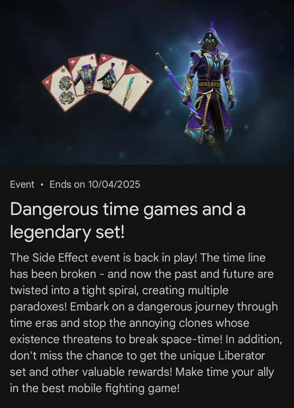 Side Effect Event Playstore