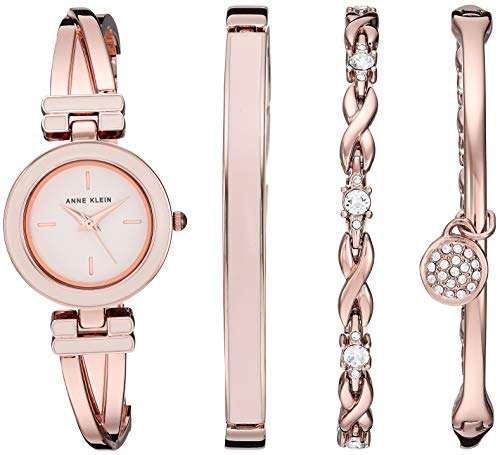 Amazon: ANNE KLEIN Juego de reloj de pulsera para mujer