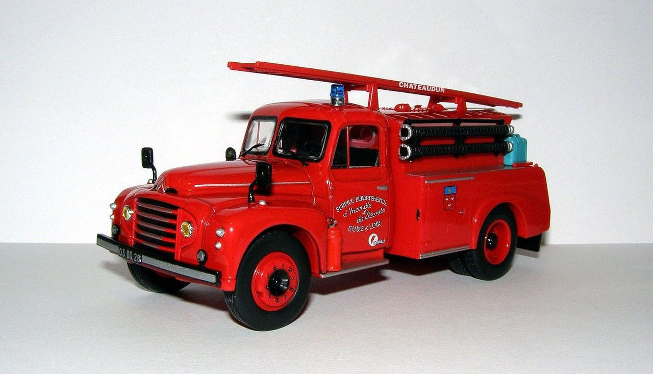 1953 Citroen Type 46 CD Fire Truck by Drouville (IXO Models for Hachette EO29) 1