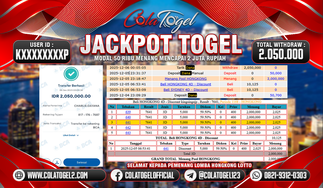 JACKPOT HONGKONG LOTTO!!