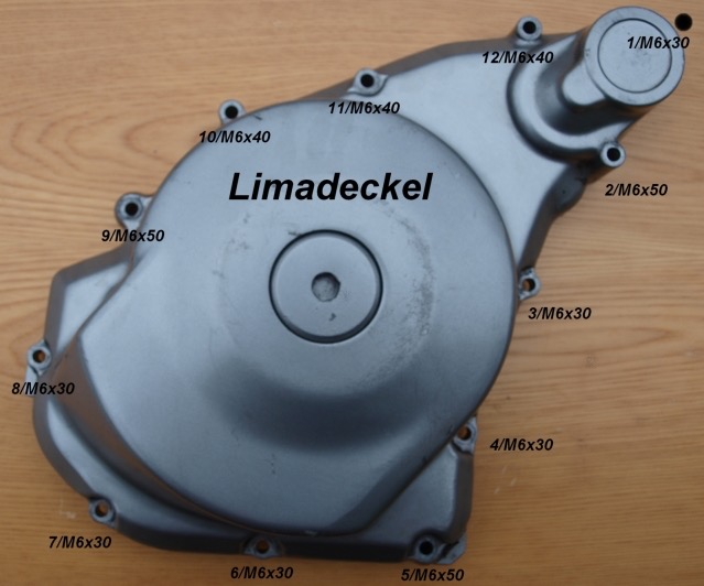 Schraubenlänge Limadeckel DR