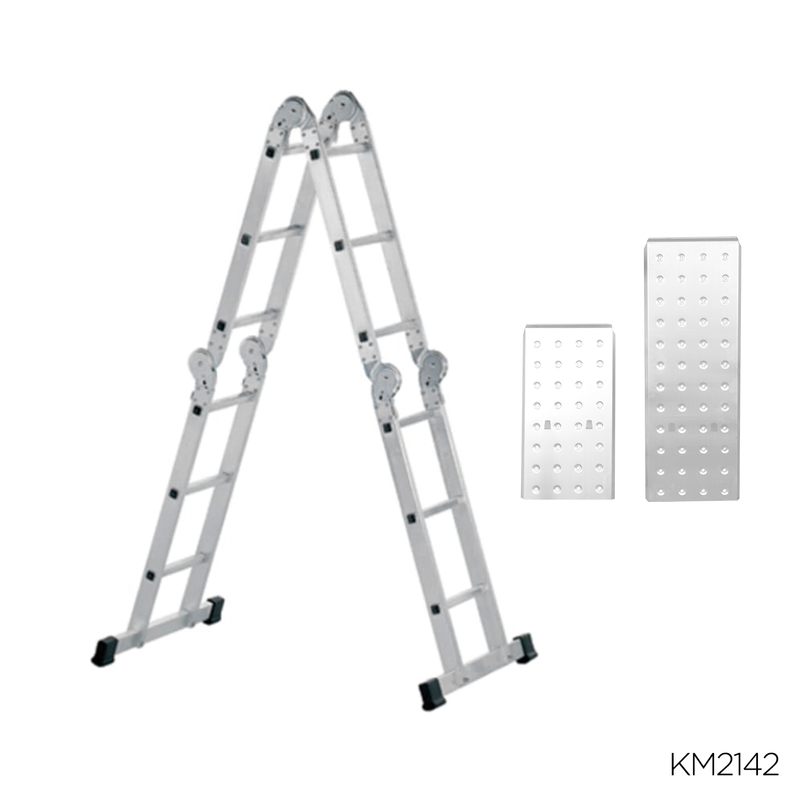ESCALERA COMBINADA DE ALUMINIO C/PLATAFORMA ANDAMIO KAMASA
