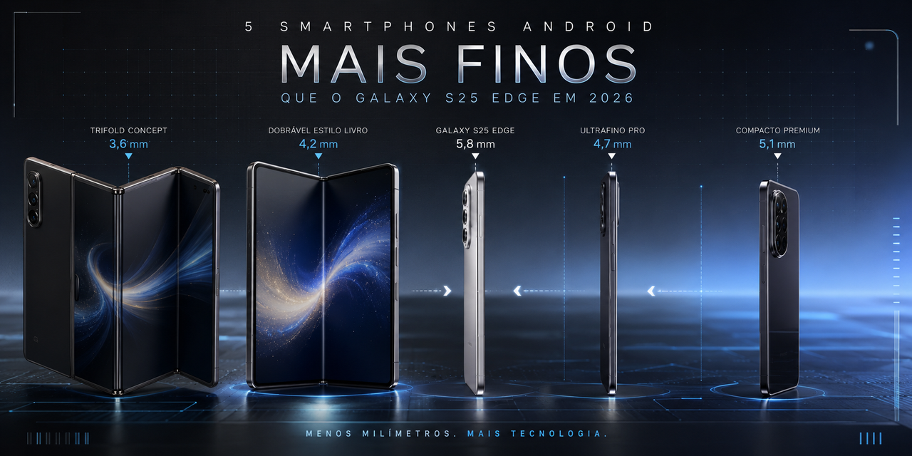 5 smartphones Android mais finos que o Galaxy S25 Edge em 2026: a corrida pela espessura extrema