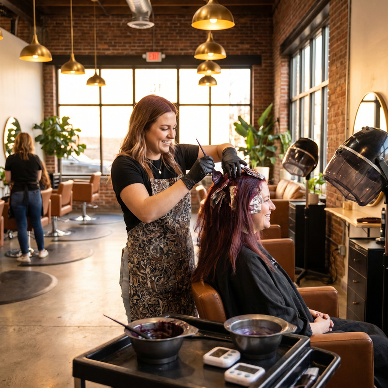 Hair color service