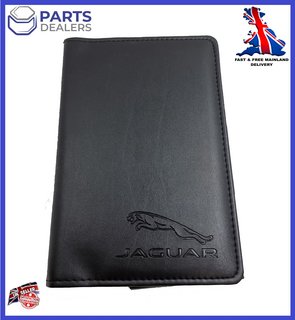 GENUINE JAGUAR LEATHER WALLET DOCUMENT FOLDER FOR CAR HANDBOOK
