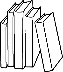 Books Leaning (Colored)