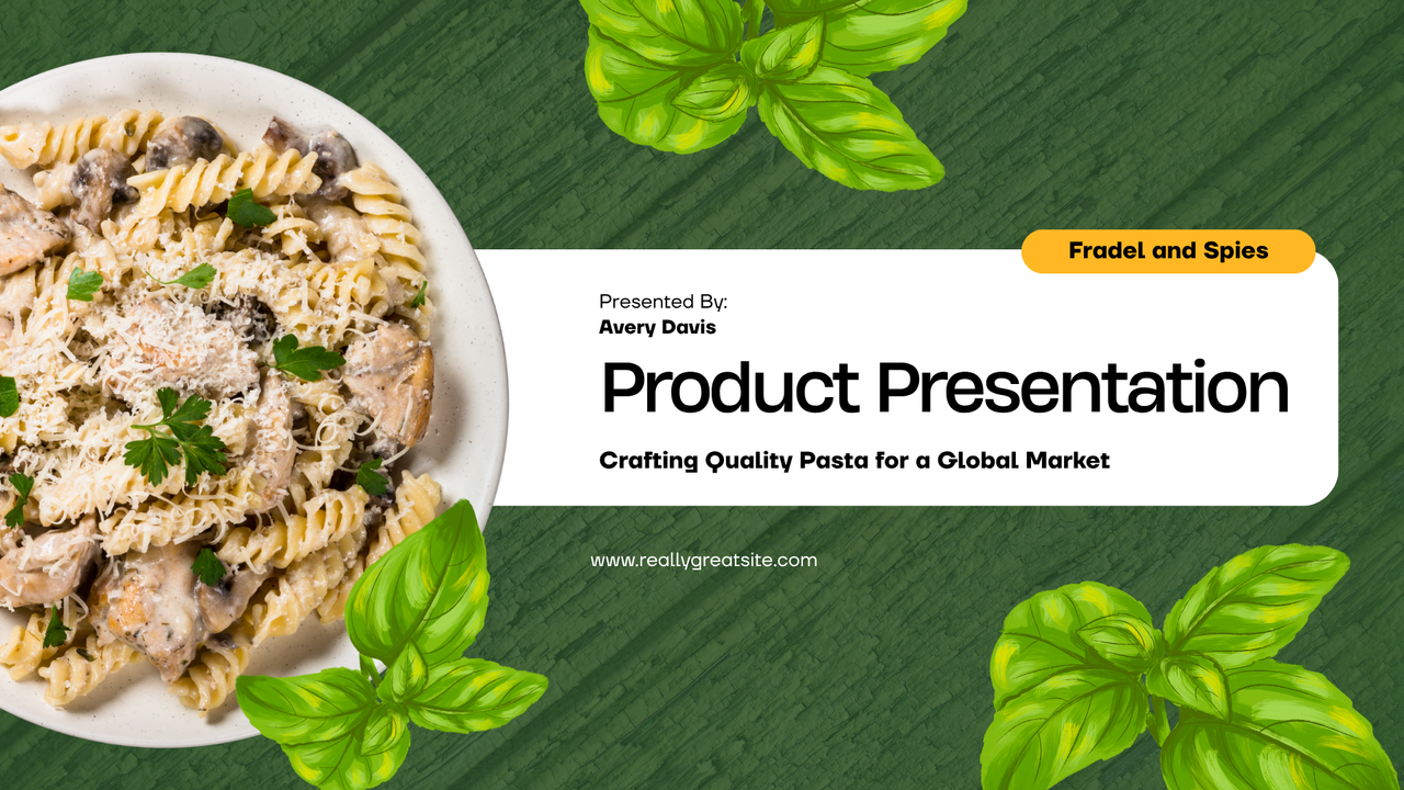 Green Illustrated Pasta Product Presentation