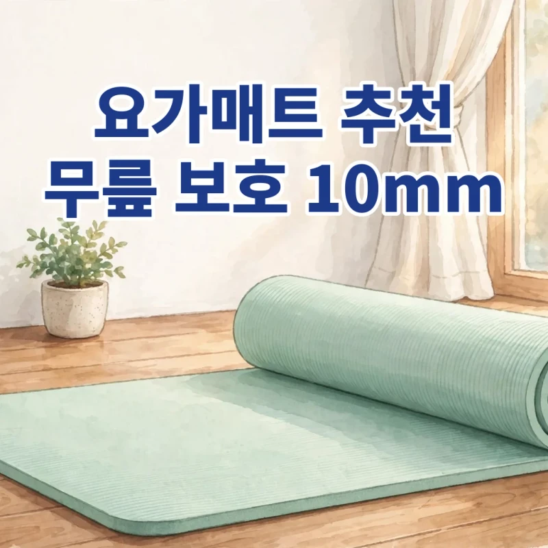 요가매트 추천 두꺼운 10mm 무릎 보호 코멧 NBR 홈트용