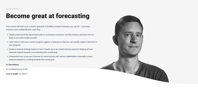 Dave Rekuc (CXL) - Ecommerce Forecasting