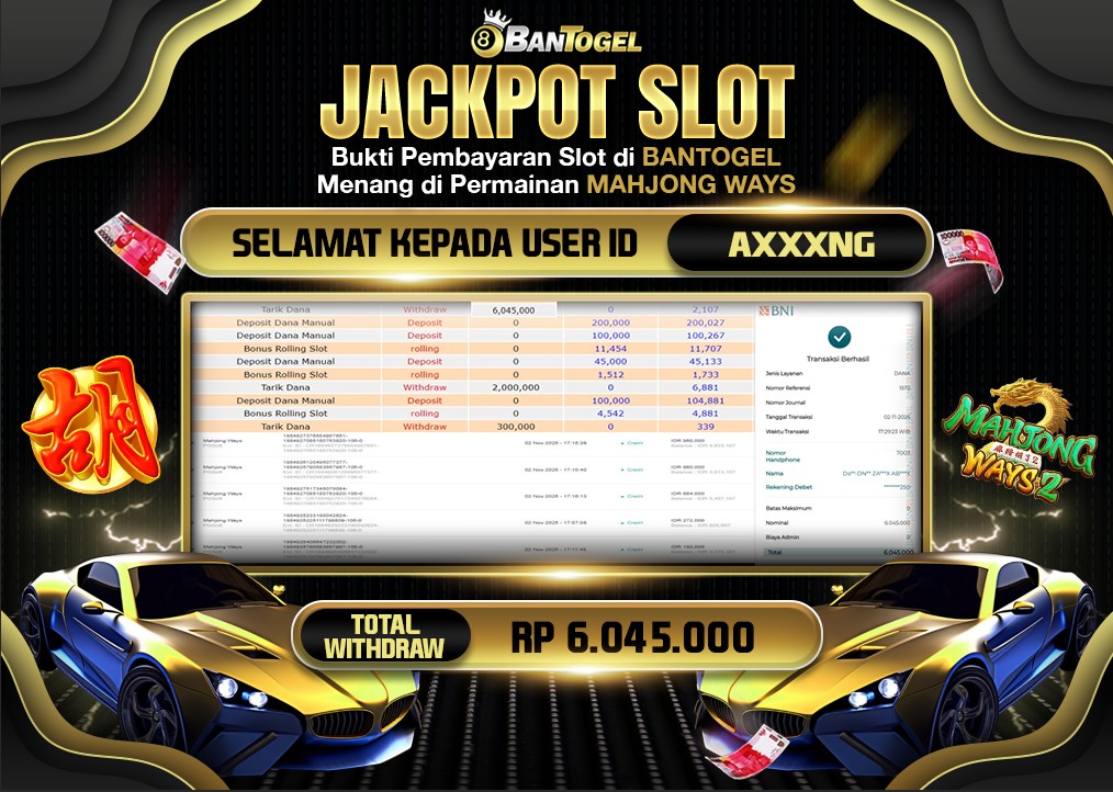 BUKTI JACKPOT LUNAS BANTOGEL