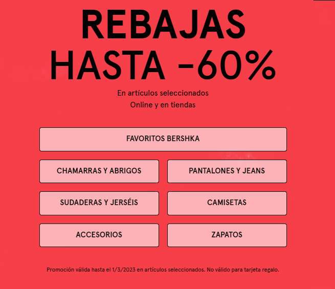 SEGUNDAS REBAJAS EN BERSHKA 
