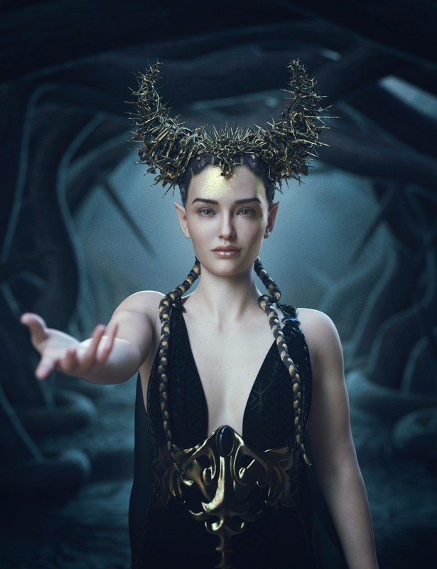 Thorns and Petals Headdress for Genesis 8 Females Thorns and Petals Headdress for Genesis 8 Females