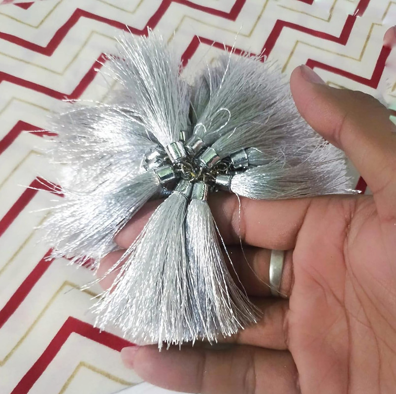 Thread Tassel Latkan Hanging Fringe Silk Thread jhallar For Dupatta Sari 50  PCS