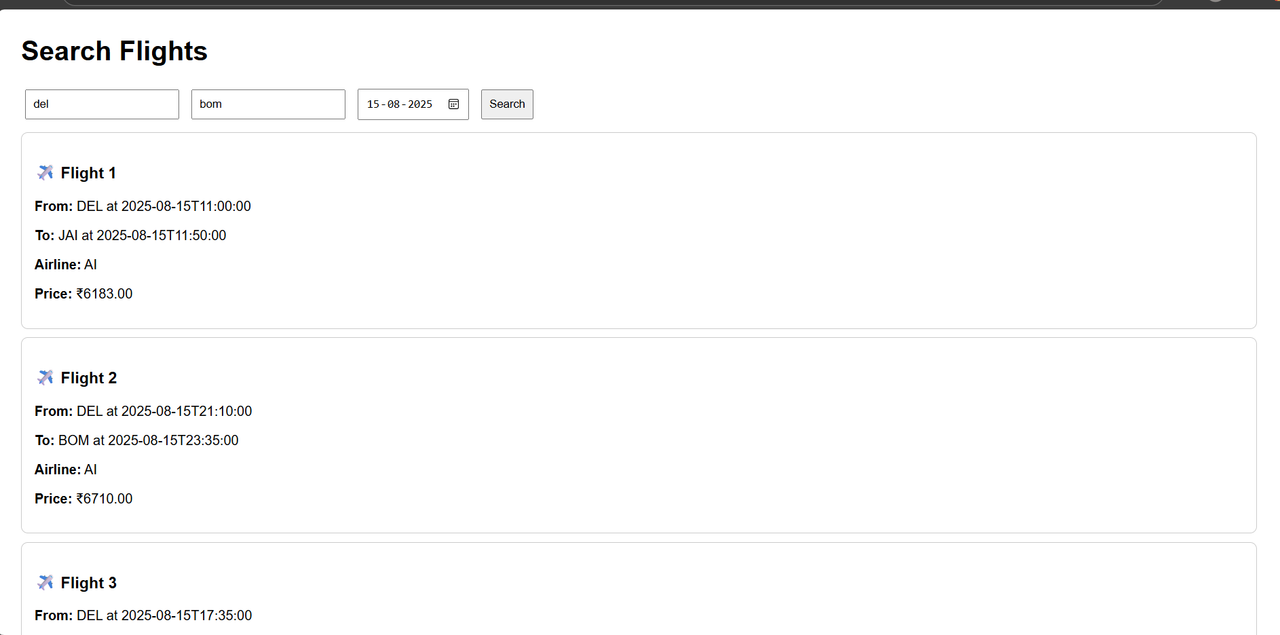 Flight booking API