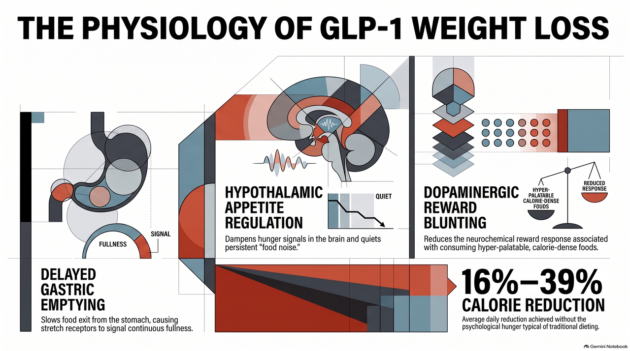 Biological mechanics of GLP-1 and weight loss