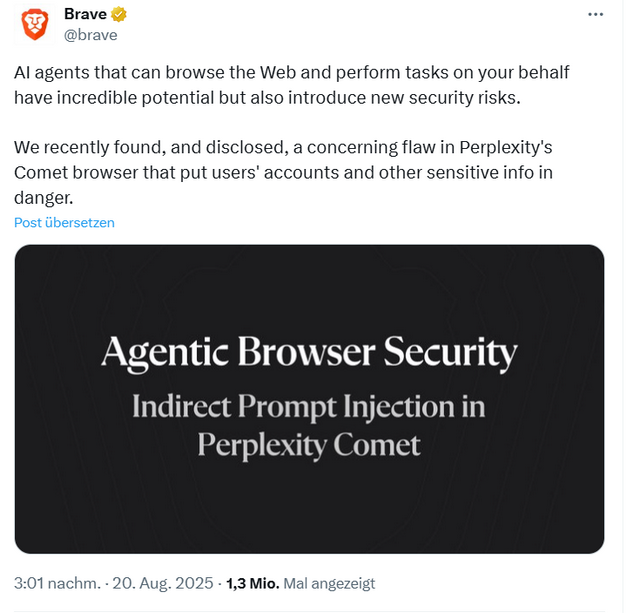 Perplexity Comet Browser put user at risk