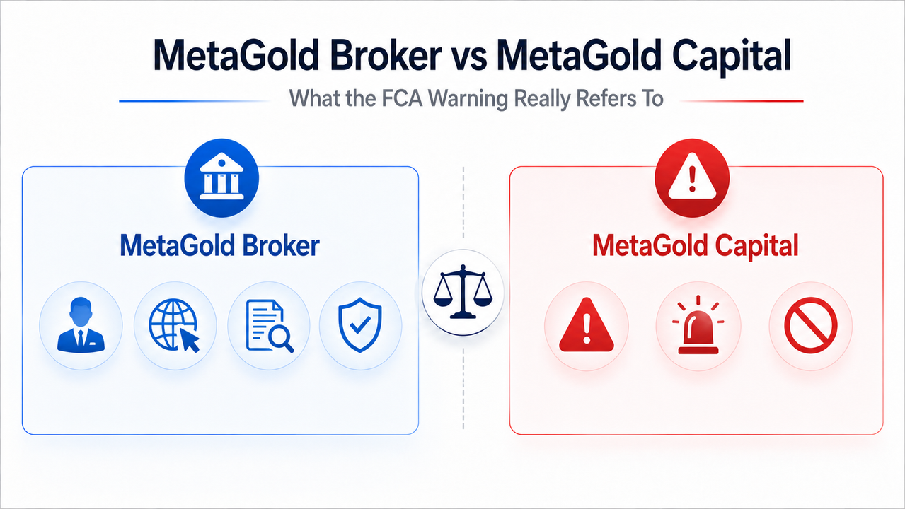 MetaGold Broker vs MetaGold Capital FCA warning clarification