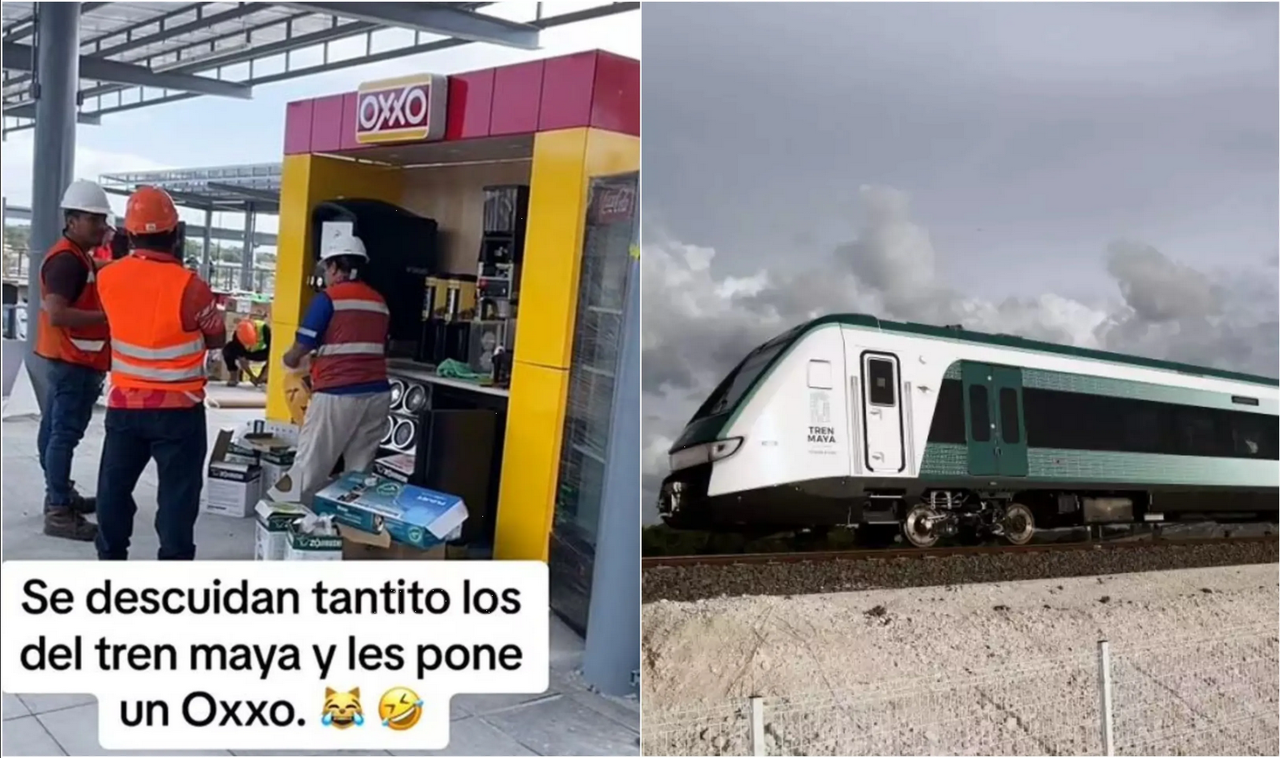 Así es el Oxxo miniatura instalado en estación de el Tren Maya