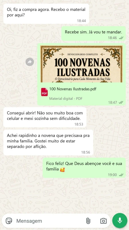 Depoimento no WhatsApp