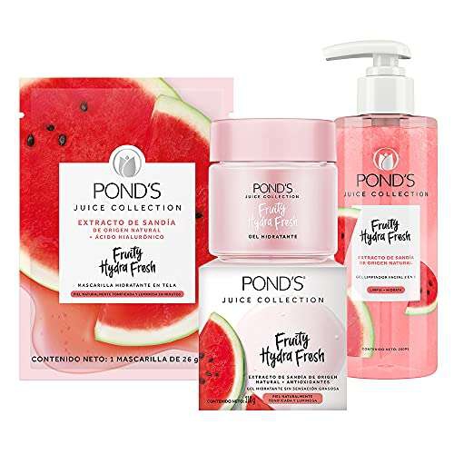 Amazon: Pond's Cuidado Facial Fruity Hydra Fresh Mascarilla 26g + Gel hidratante 110g + Limpiador Facial 200ml | envío gratis con Prime